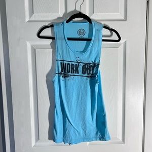 SO blue work out tank - X Small